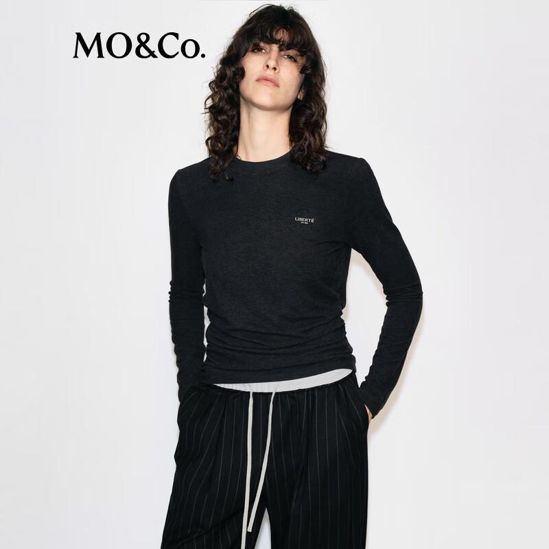 MO&Co. Minimalist Round Neck Knit Sweater