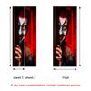 Halloween Horror Nun Thriller  Door Stickers Removable Vinilos Para Puertas Adhesive Wallpaper Art Murals for Doors Bibliotheque Modern Home Decor
