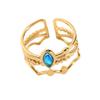 Light Luxury High-end Crown Colored Zircon Ring Does Not Fade Xiyin Hot-selling Couple Ring Jewelry