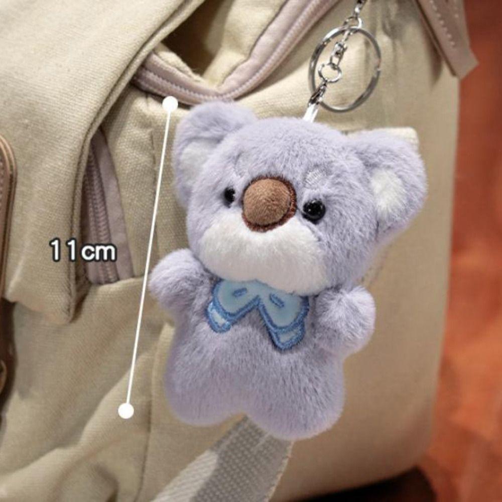 Fluffy Cartoon Animal Keychain Stuffed Cat Plush Keyring Plush Koala Bag Pendant Unisex