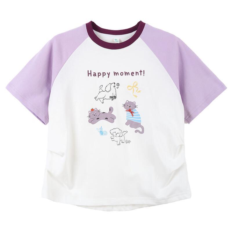 Girls' 10A Antibacterial Cotton Short Sleeve T-Shirt