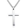 European/American Stainless Steel Men's Cross Necklace with Titanium Steel Pendant