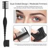 Foldable Eyebrow Brush Comb Double Headed Dust Brush Quick Hair Dye Applicator Brush  Daily Beauty