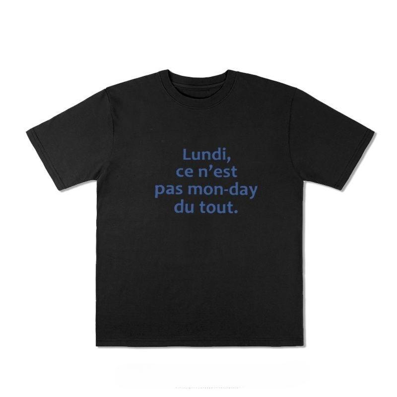 Zábavná francouzská memová parodie Tričko s krátkým rukávem z čisté bavlny Tričko s polovičním rukávem Všestranné párové oblečení pro muže a ženy, Trendy