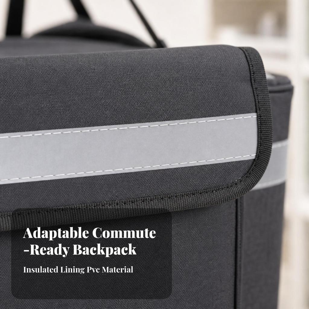 Food Delivery Bag Collapsible Insulated Backpack with Dividers Takeout
