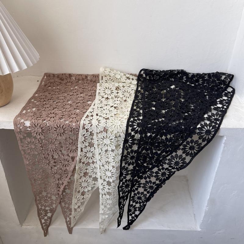 Multiuse Hollowout Flower Scarf Aesthetic Bohemian Headwear Waist and Bag Band For Women Various Occasion Photo Props