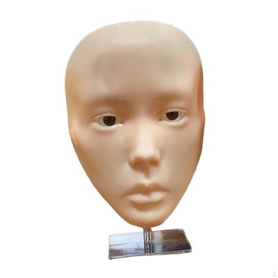 3D Face Makeup Practice Pad Model with Stand Accessories for Eyelash Extension Training Good Aid To