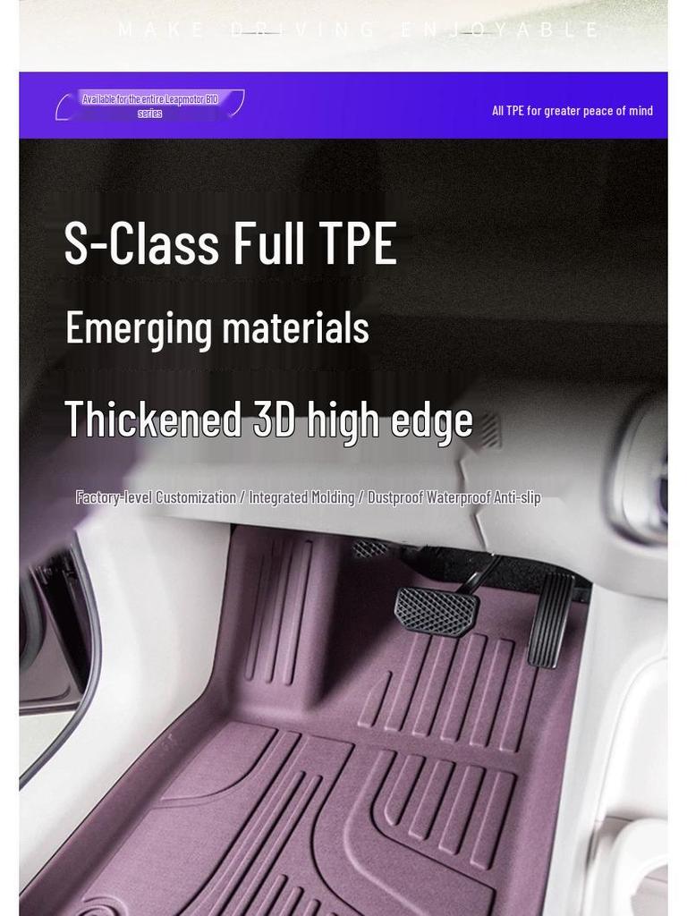 Eco-Friendly TPE Trunk and Seat Back Mats for 25 Leapmotor B10 Models