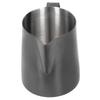 Multifunktionell Kaffekopp Mjölkskumningskanna Rostfritt Stål Latte Mugg med HandtagSvart 350ml