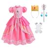 Halloween Cosplay Luegi Brother Costume Same Style Peache Princess Dress Girls Stage Performance Clothes Kids Birthday Carnival Party Outfits