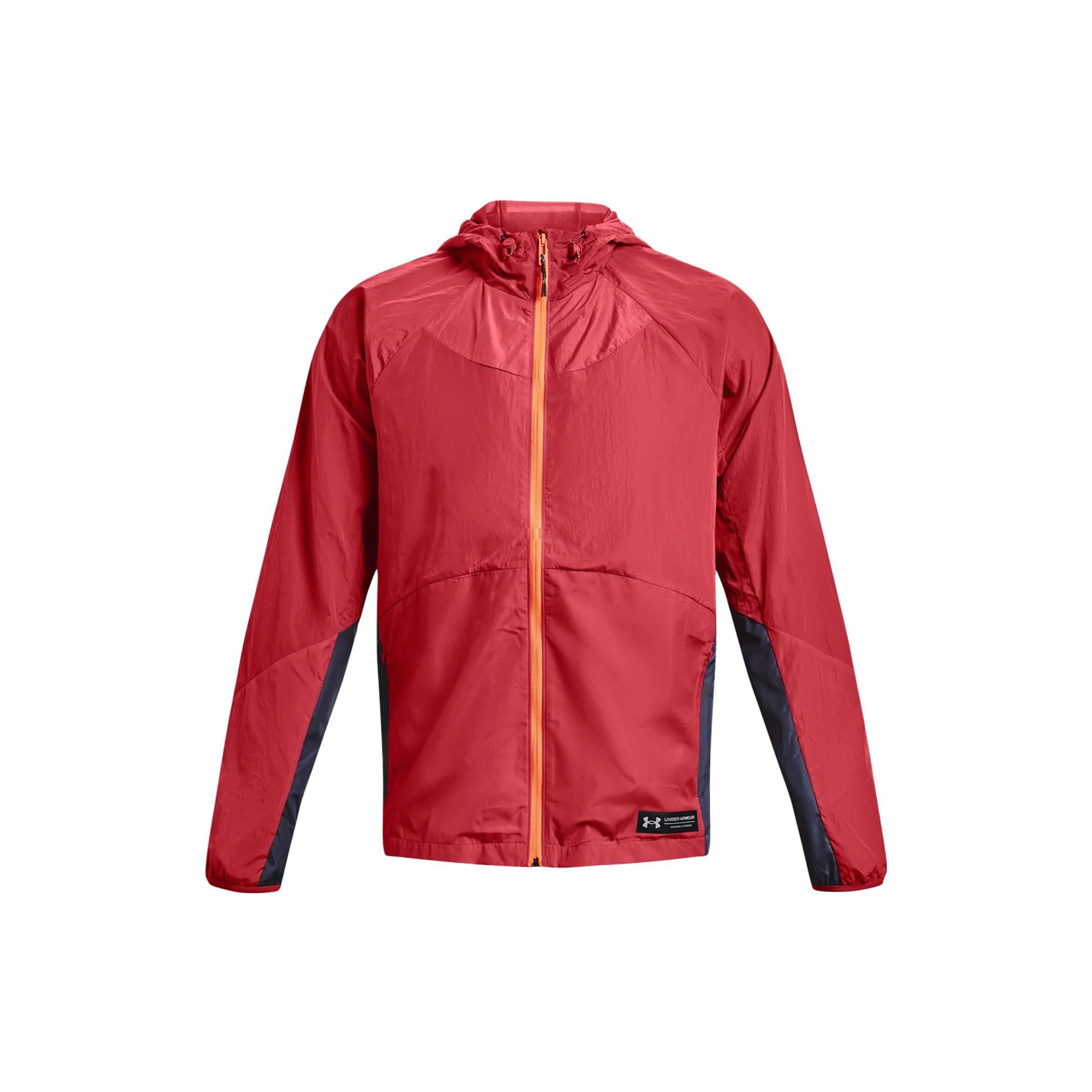

Under Armour Rush Woven Full-Zip Hooded Jacket Men Red 1377181-638 XXL