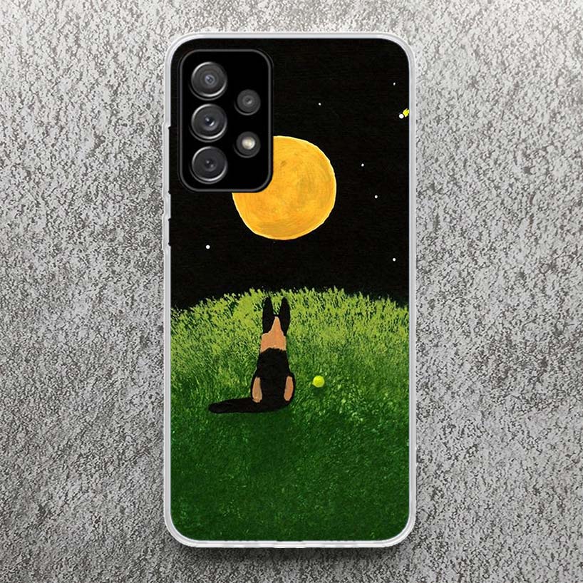 German Shepherd Dog Print Soft Case for Samsung A51 A50 A21S A70 A71 Phone Shell A31 A41 A10 A20E A30 A40 A6 A7 A8 A9 Pattern Co