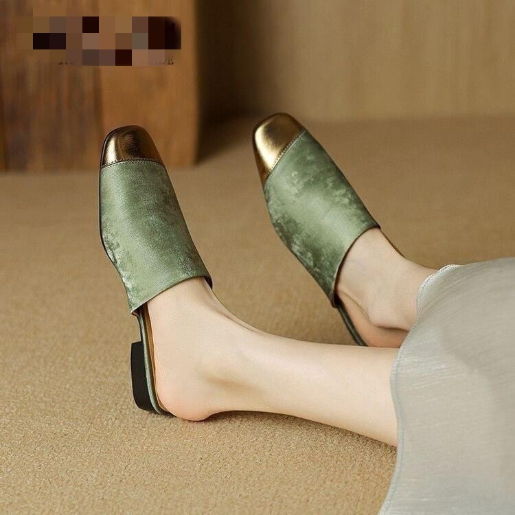 Xiaoxiangfeng Baotou Cool Slippers Wear Exquisite Spring and Summer New New Chinese Style with Skirt Half Drag