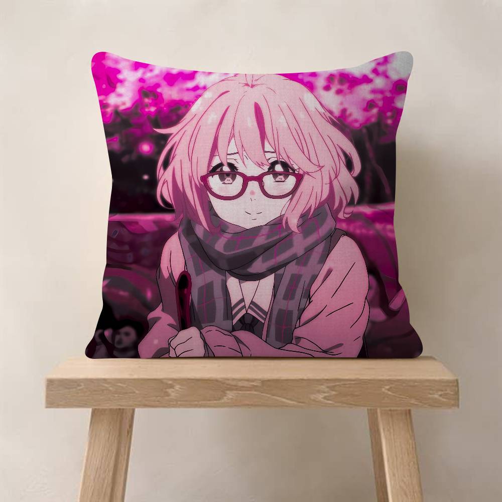 Japanese Anime Beyond The Boundary Cushion Cover Pillow Cover Decor Pillowcase Printed Cushion Case For Couch