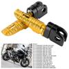 Pair of Front Foot Pegs Aluminum Alloy Pedals Fit for Kawasaki Ninja Z125 PRO Z250/SL Z400 Z900Gold