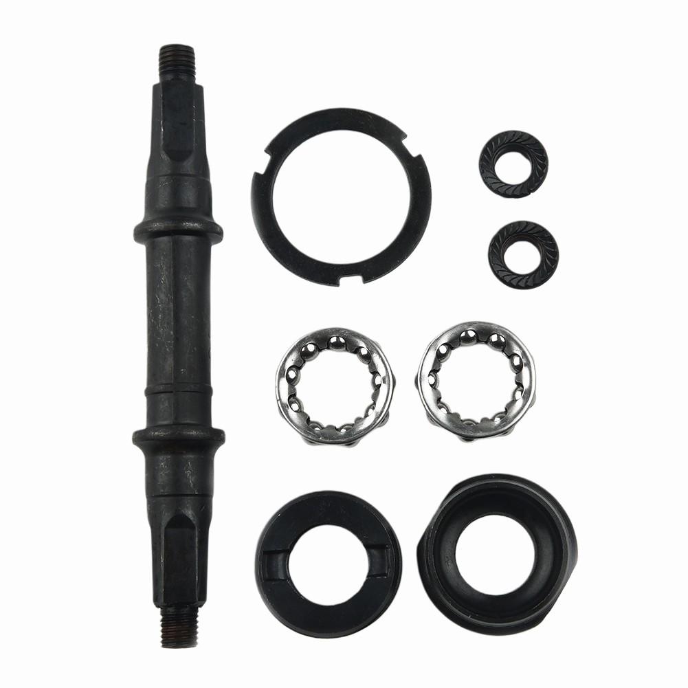 Square Hole Bicycle Bottom Bracket Axle Kit with Cups and Bearings Accessories