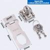 304 Stainless Steel Waterproof Polished Key Lock Plate Buckle Split Door Easy Access Opening Drawer Cabinet Cupboard Grain