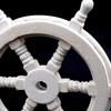Nagina International Classic Wooden Whitewash Ship Steering Wheel (36 Inches) NC-EN4P-M299