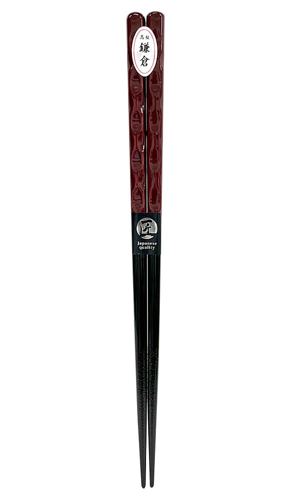 Chopsticks Wave Kamakura Red for Women Dishwasher Safe Designed with Paulownia Box and Wrapping 60th Birthday 60th Birthday Celebration Celebration