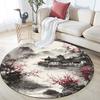 Landscape Painting pattern round rug,Carpet Rug for Living Room Bedroom Playroom ,Non-slip Floor Mat,Holiday Gifts and Birthday Gifts.
