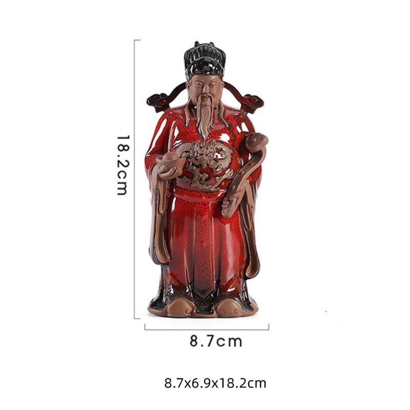 1PCS Ceramic Fortune and Longevity Crafts Chinese Retro Lucky Ornament Home Desktop Entrance Living Room Accessories Gifts