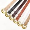Retro Crescent Belt for Women Fashion Commuting Style Ancient Gold Pin Buckle Women's Belt Versatile High-end Jeans Belt