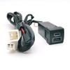 Dual Ports Car USB QC3.0 Type-C PD Phone Charger Socket For Toyota Highlander Land Cruiser Prado 150 Rav4 Camry Corolla 18-22
