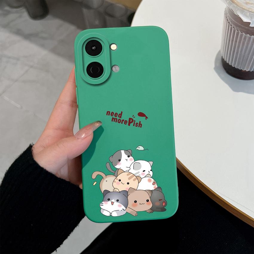 For Tecno Spark Go 3 2 1S Case Spark 30 40 40C Cover Pova 7 Pro Neo Ultra Phone Bags Cute Owl Cat Soft Liquid Silicone Anti Drop Shell For Tecno Cases