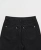 TOFFEE Deep Curved Denim Pants (Black)