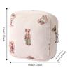 Large Capacity Corduroy Travel Storage Bag Durable Dustproof Travel Wash Handbag Cartoon Corduroy Makeup Bag