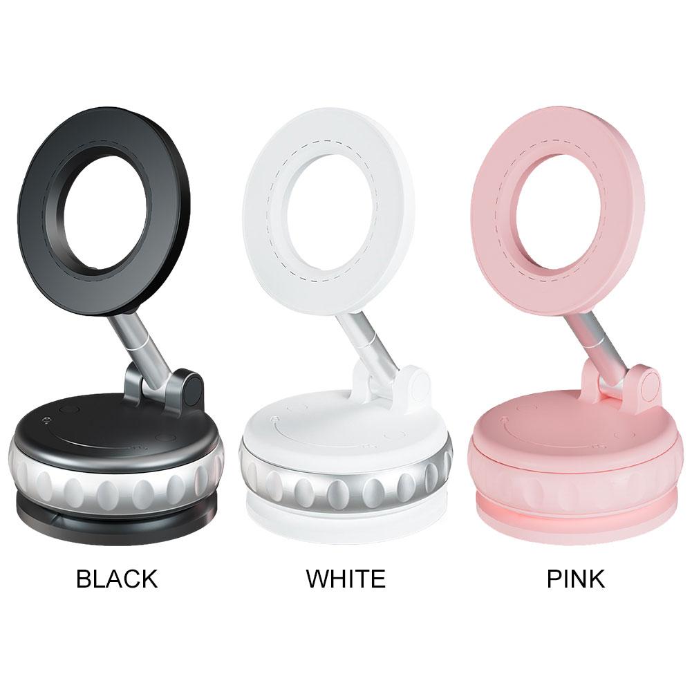 Magnetic Phone Holder 360 Rotation Foldable Phone Stand Detachable Vacuum Phone Bracket for Car Navigation Bracket