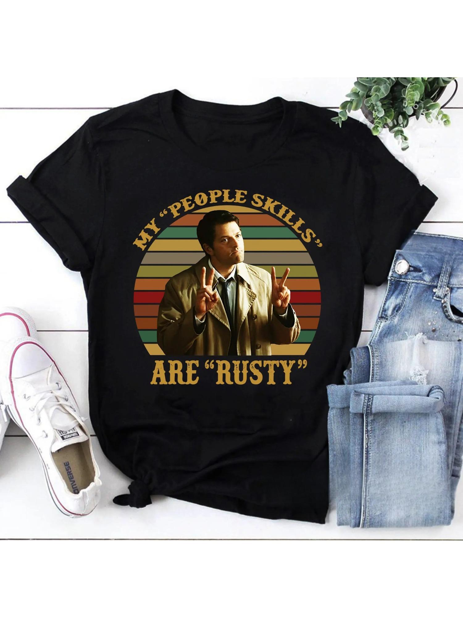 Castiles Supernatural My Interpersonal Skills Are Rusty Tshirt Winchester Brothers Tshirt Winchester Brothers Tshirt S
