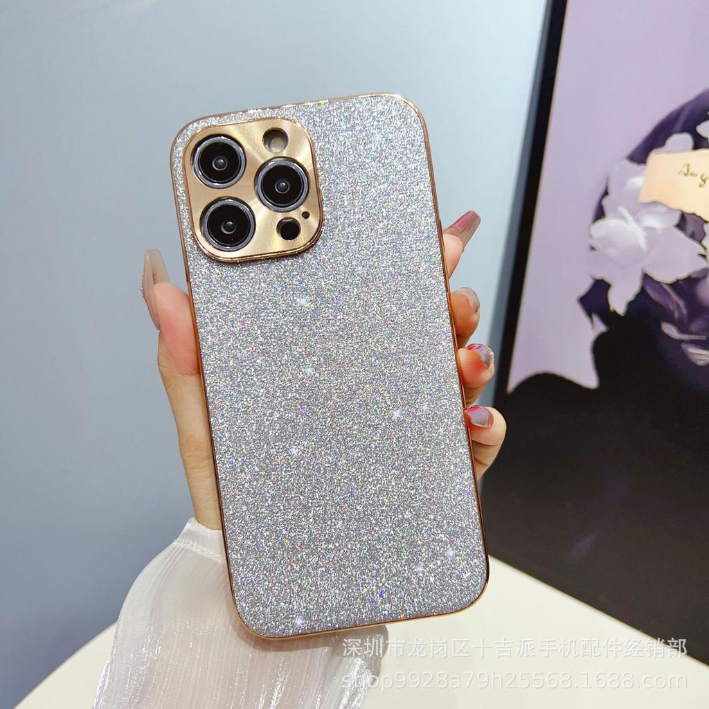 Applicable To iPhone17 Electroplated Star Diamond Glitter Mobile Phone Case Apple 16promax All Anti-drop 15 Coats