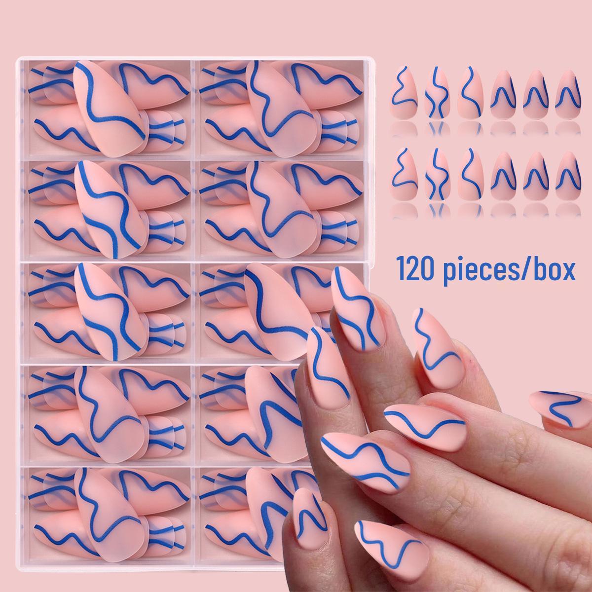 Набор накладных ногтей из 120 штук: Элегантный французский нюдовый маникюр с легко снимаемым дизайном