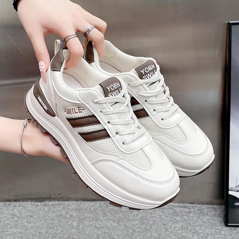 Forrest Gump Women's Shoes Casual Feet Small Platform Sneakers 2025 New Summer Mesh Breathable Dad Shoes Are Not Tired