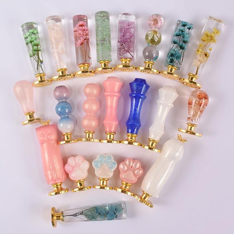 Stamp Handle Resin Mold Sealing Handle Mold Wedding Invitations Wax Seal Stamp Handle Mold for DIY Crafts Crystal