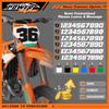 POWERZONE Motocross Team Graphics Background Sticker Decal Kits For GASGAS 2021 2022 2023 EC 200 250 300  Customized Number 04