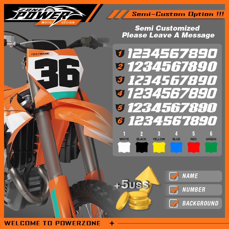 POWERZONE Motocross Team Graphics Background Sticker Decal Kits For GASGAS 2021 2022 2023 EC 200 250 300  Customized Number 04
