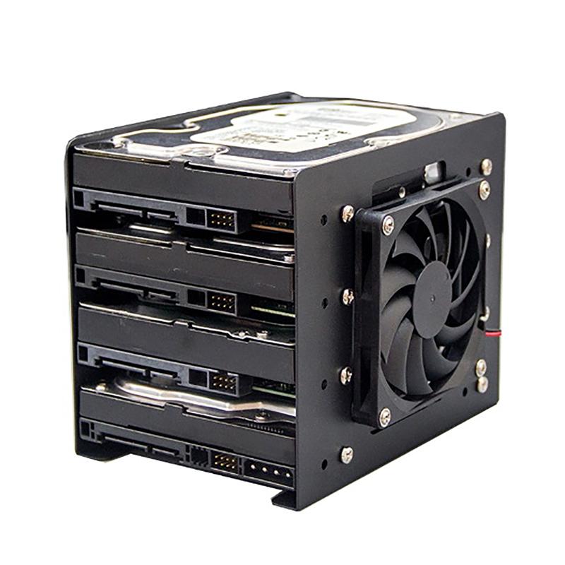 Chassis Built-In 4F Mechanical Hard Disk Bracket Metal 4X3.5 Hard Disk Superimposed Expansion Fan Cooling For Pc Case