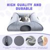 Indoor Cat Cave Bed, Scratch-Resistant Tunnel with Removable Pad, Gray, for Small To Medium Cats
