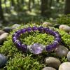 Smooth Beads Bracelet Adjustable Hand Jewelry Elegant Purple Crystal Hand Chain  Gift