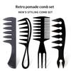Styling Comb Set For Men Hair Styling - Wide Tooth Comb Hair Pick Texture Comb Slicked-Back Undercut Anti Static Comb