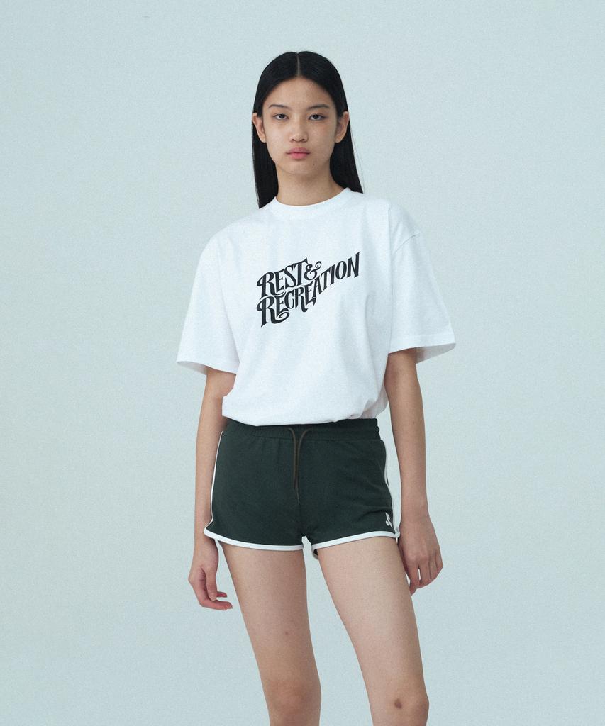 REST&RECREATION Oversized Wave Logo T-Shirt - White