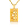 Xinfly 2023 Trendy Luxury Jewelry Fashion Solid 999 Pure 24K Gold Abacus Bead Lucky Charms Pendants 18K Gold Necklace