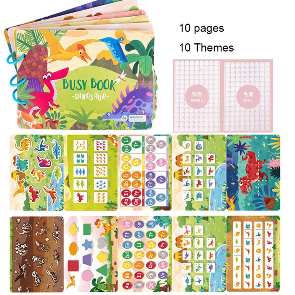 Reusable Children Stickers Busy Books Montesorri Quietbook Montreasures Activity Quire Bussy Notebook Monzo Montessori Materials