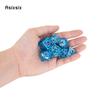 7 Pcs Red Blue Gear Wheel Metal Dice Hollow Metal Polyhedral Dice Set Suitable for Role-Playing RPG  Board Game Card Game