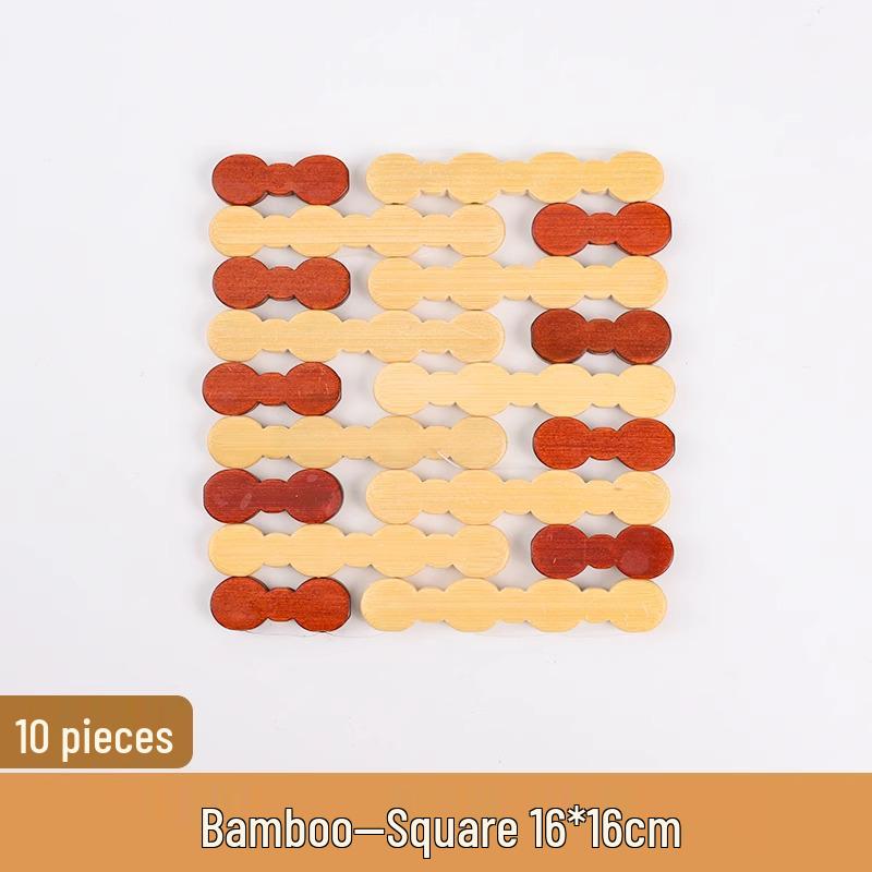 Bamboo Heat-Resistant Placemats & Coasters - Anti-Scald Table Mats & Bowl Pot Pads