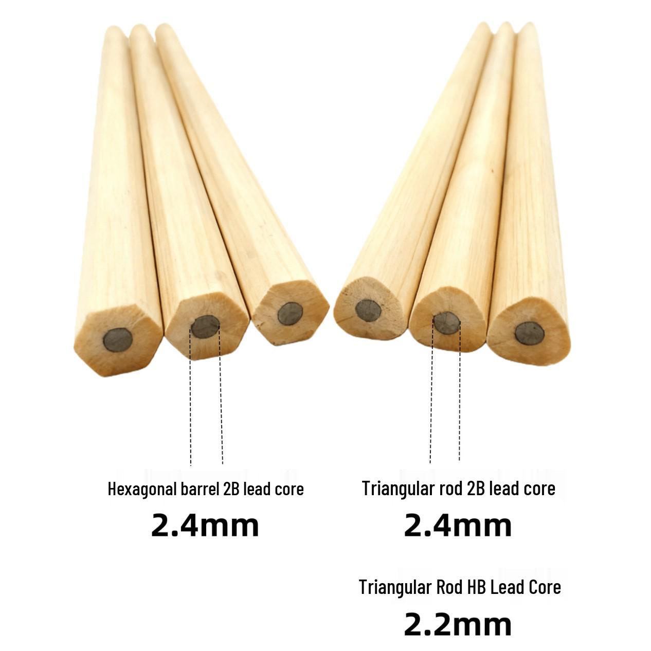 Eco-Friendly Hexagonal Colored Pencils for Kids - Creative Wooden Art Tools HB