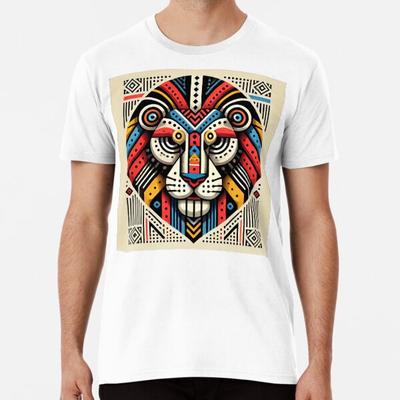 Majestätischer Geometrischer Löwe - Lebendige Stammeskunst S bis 5XL Hergestellt in AU/USA T-Shirt