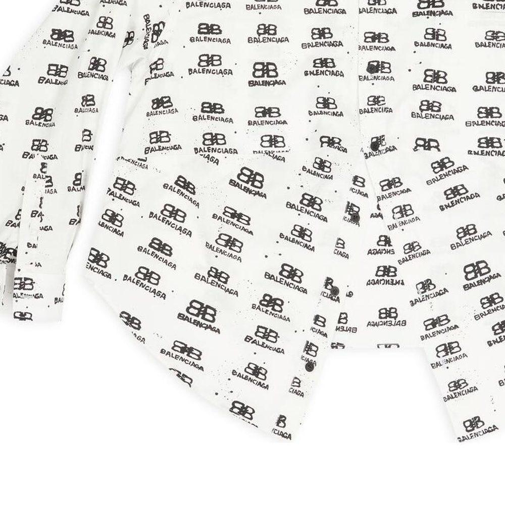Balenciaga Oversized Shirt 'White/Black' 725390TNL899040